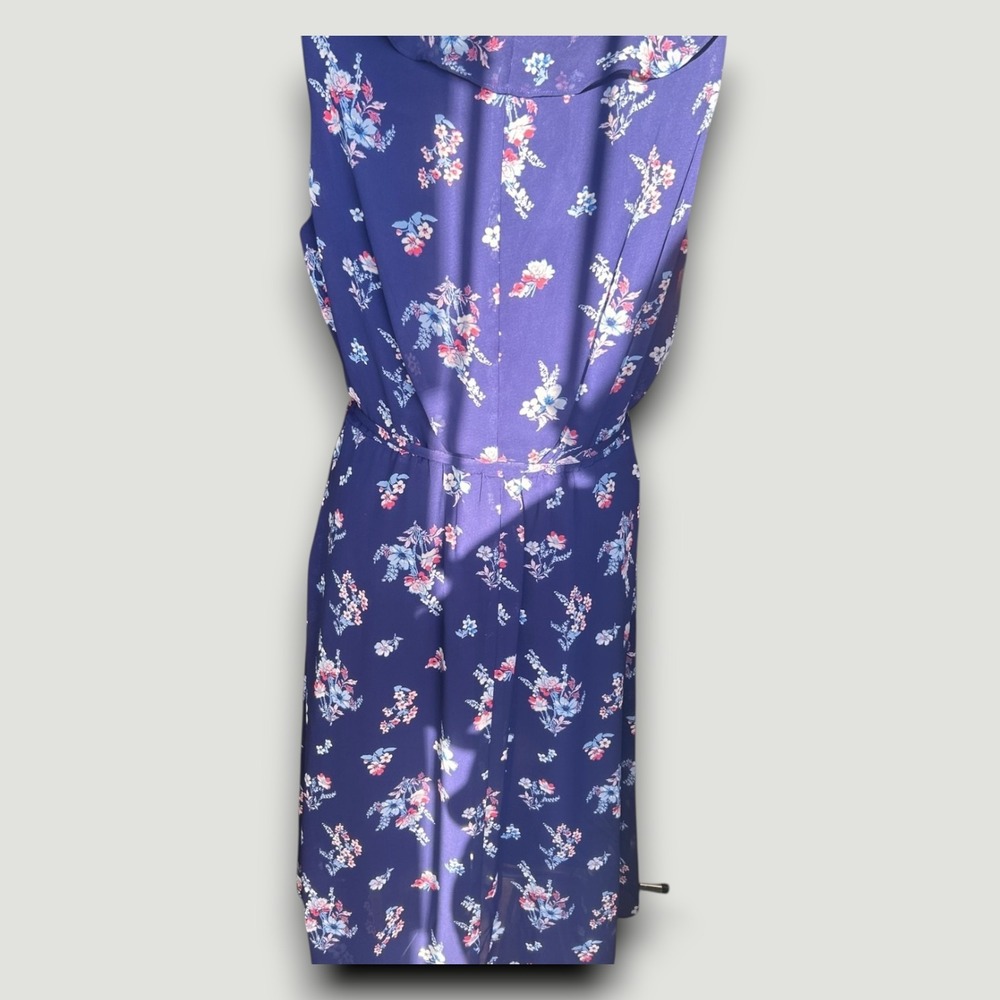 INC International Concepts Womens Dress Blue Floral 16 Chiffon Wedding Guest - Picture 4 of 9